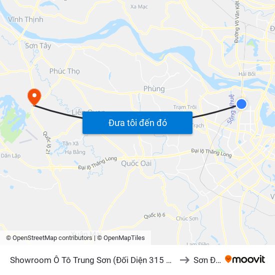 Showroom Ô Tô Trung Sơn (Đối Diện 315 Phạm Văn Đồng) to Sơn Đông map
