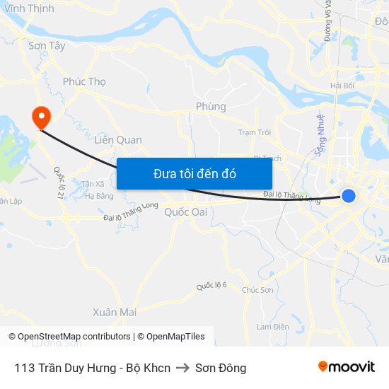 113 Trần Duy Hưng - Bộ Khcn to Sơn Đông map