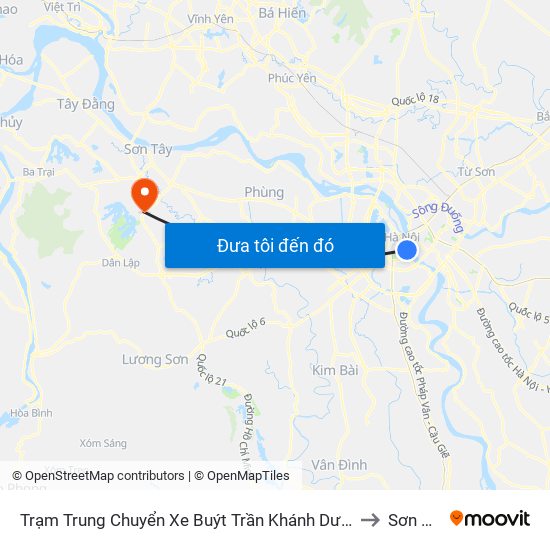 Trạm Trung Chuyển Xe Buýt Trần Khánh Dư (Khu Đón Khách) to Sơn Đông map