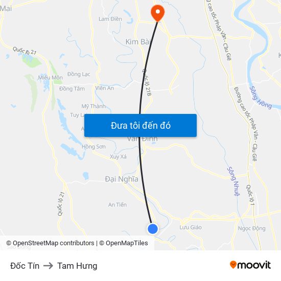 Đốc Tín to Tam Hưng map