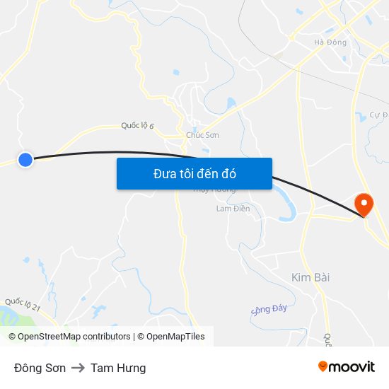 Đông Sơn to Tam Hưng map
