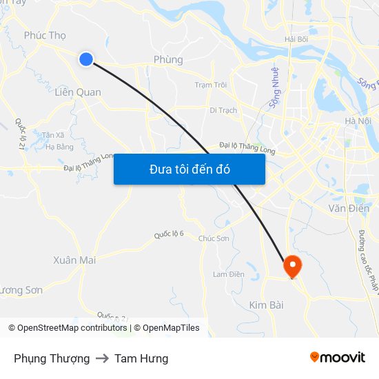 Phụng Thượng to Tam Hưng map