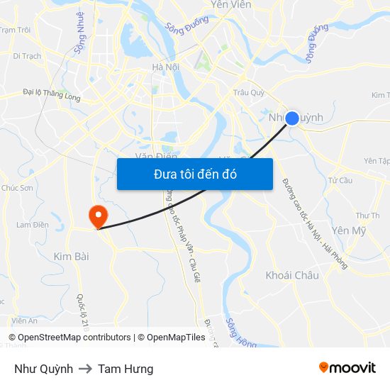 Như Quỳnh to Tam Hưng map