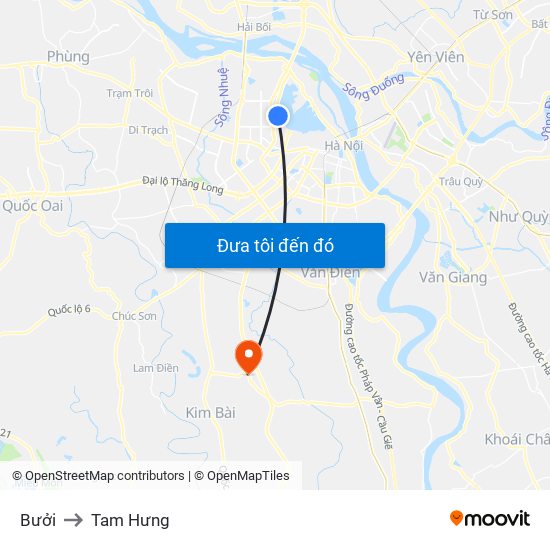 Bưởi to Tam Hưng map