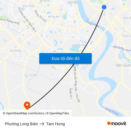 Phường Long Biên to Tam Hưng map