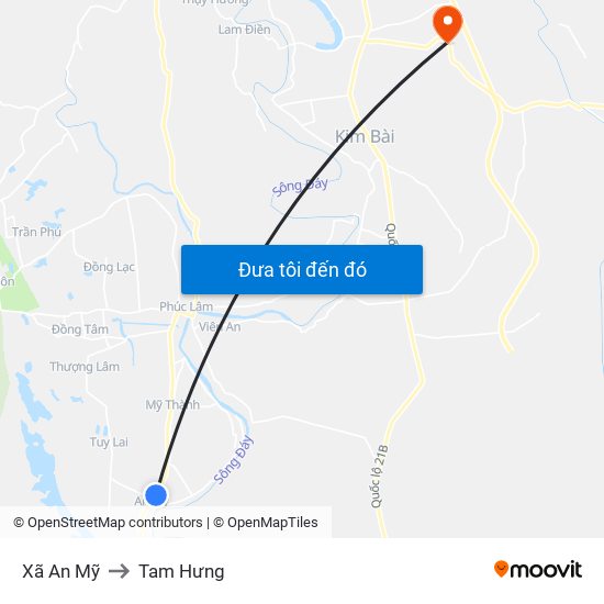 Xã An Mỹ to Tam Hưng map