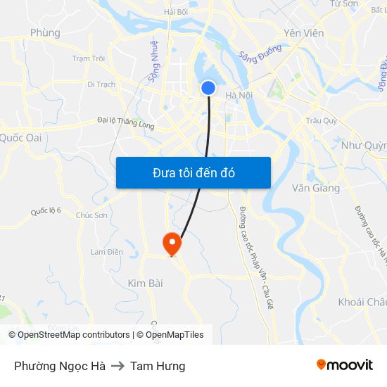 Phường Ngọc Hà to Tam Hưng map