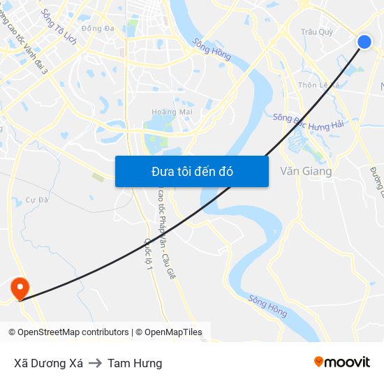 Xã Dương Xá to Tam Hưng map