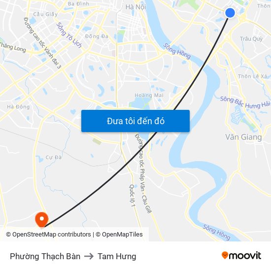 Phường Thạch Bàn to Tam Hưng map