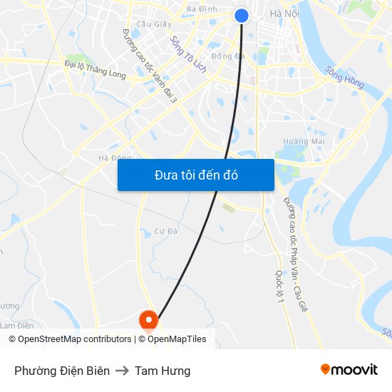 Phường Điện Biên to Tam Hưng map