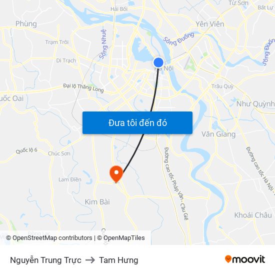 Nguyễn Trung Trực to Tam Hưng map