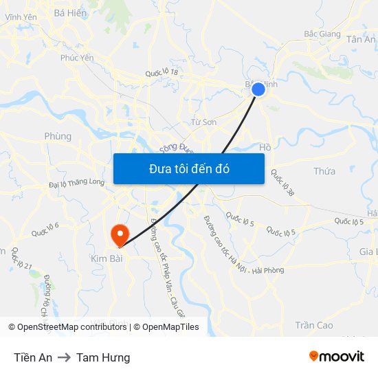 Tiền An to Tam Hưng map