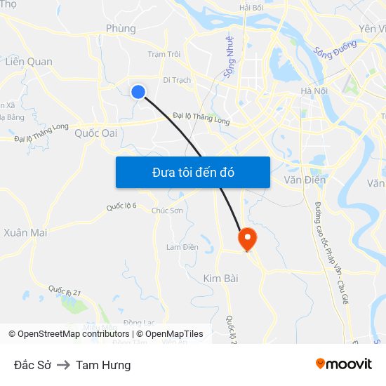 Đắc Sở to Tam Hưng map