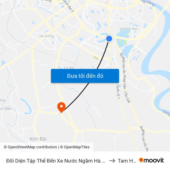 Đối Diện Tập Thể Bến Xe Nước Ngầm Hà Nội - Ngọc Hồi to Tam Hưng map