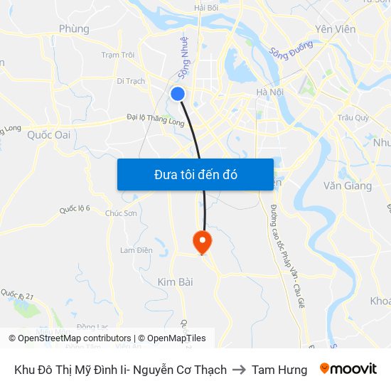 Khu Đô Thị Mỹ Đình Ii- Nguyễn Cơ Thạch to Tam Hưng map