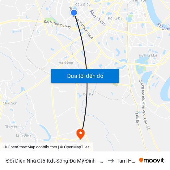 Đối Diện Nhà Ct5 Kđt Sông Đà Mỹ Đình - Phạm Hùng to Tam Hưng map