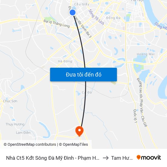 Nhà Ct5 Kđt Sông Đà Mỹ Đình - Phạm Hùng to Tam Hưng map