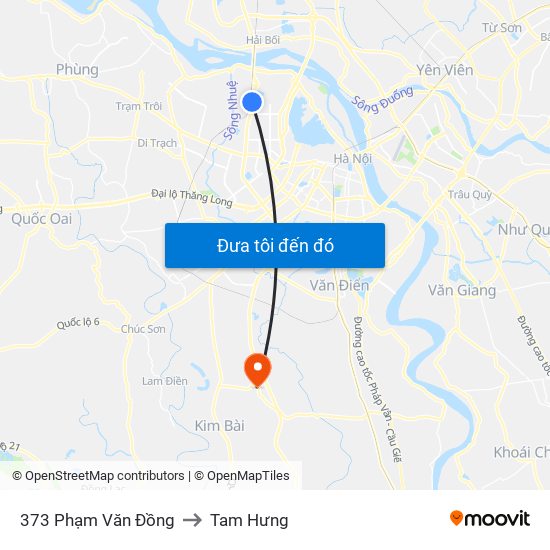 373 Phạm Văn Đồng to Tam Hưng map