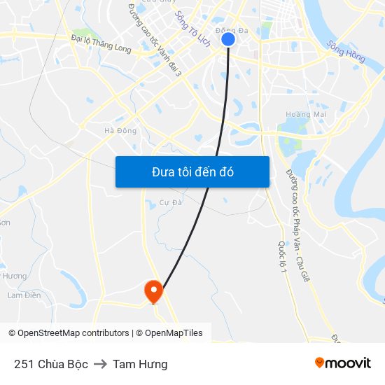 251 Chùa Bộc to Tam Hưng map