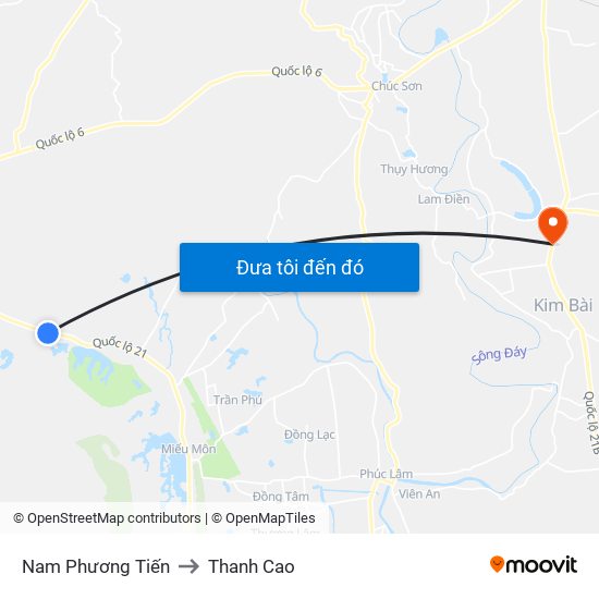Nam Phương Tiến to Thanh Cao map