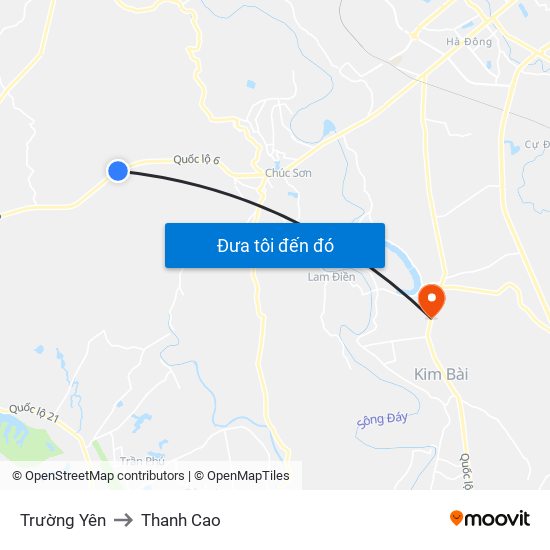 Trường Yên to Thanh Cao map