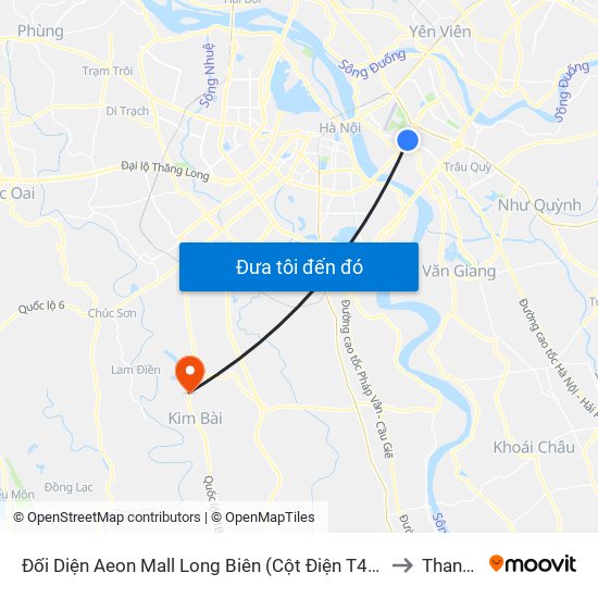 Đối Diện Aeon Mall Long Biên (Cột Điện T4a/2a-B Đường Cổ Linh) to Thanh Cao map