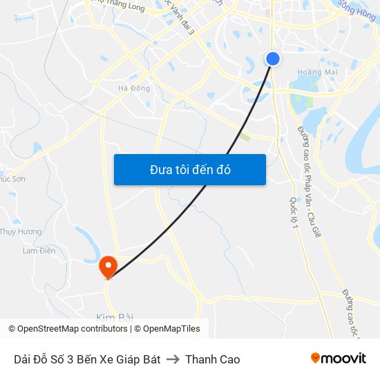 Dải Đỗ Số 3 Bến Xe Giáp Bát to Thanh Cao map