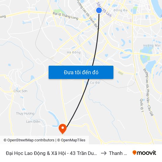 Đại Học Lao Động & Xã Hội - 43 Trần Duy Hưng to Thanh Cao map