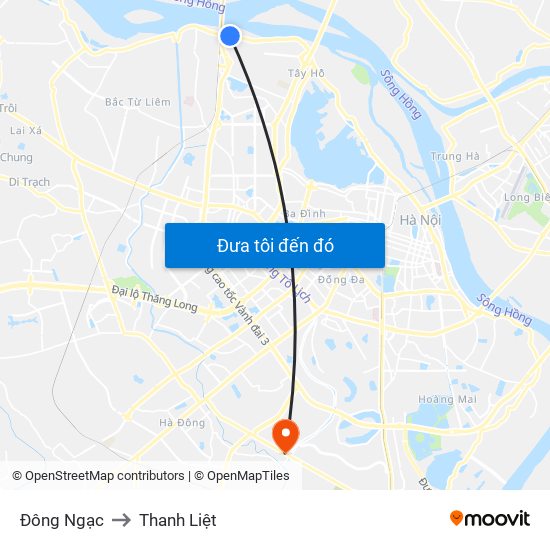Đông Ngạc to Thanh Liệt map