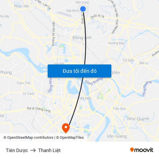 Tiên Dược to Thanh Liệt map