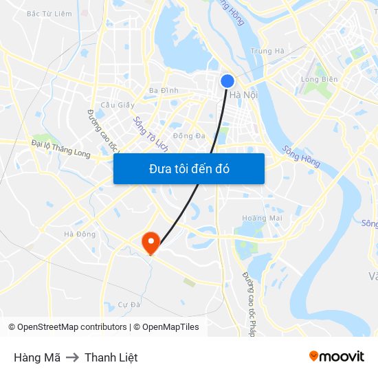 Hàng Mã to Thanh Liệt map