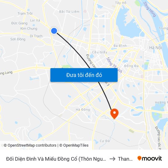 Đối Diện Đình Và Miếu Đồng Cổ (Thôn Nguyên Xá) - Đường 32 to Thanh Liệt map