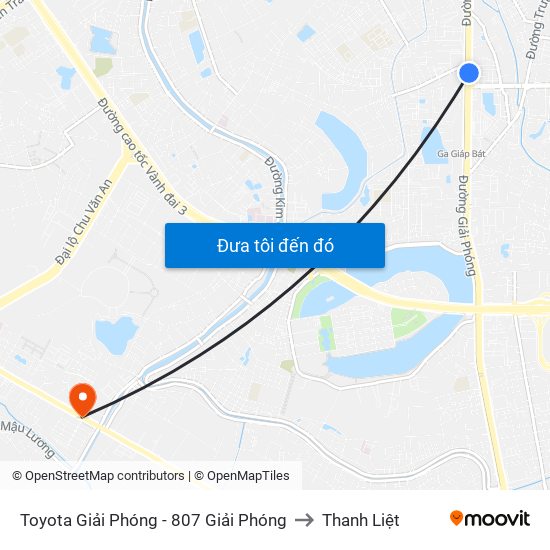 Toyota Giải Phóng - 807 Giải Phóng to Thanh Liệt map