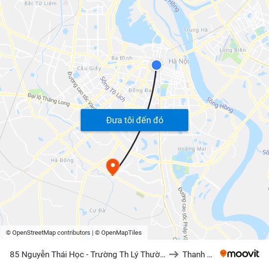 85 Nguyễn Thái Học - Trường Th Lý Thường Kiệt to Thanh Liệt map