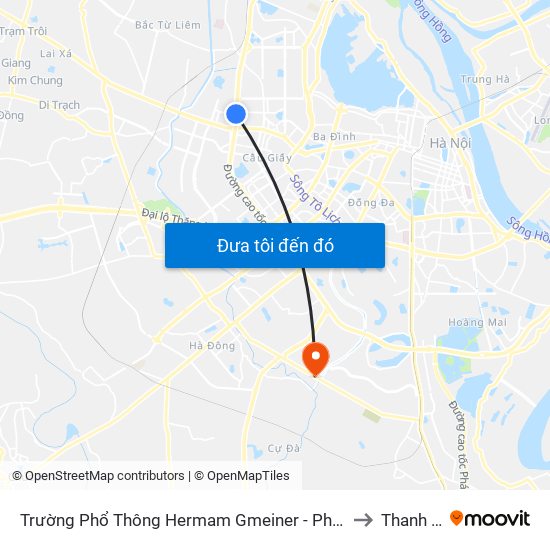 Số 9 Phạm Văn Đồng to Thanh Liệt map