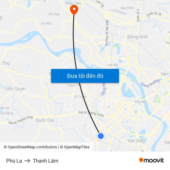 Phú La to Thanh Lâm map