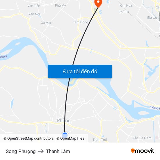 Song Phượng to Thanh Lâm map
