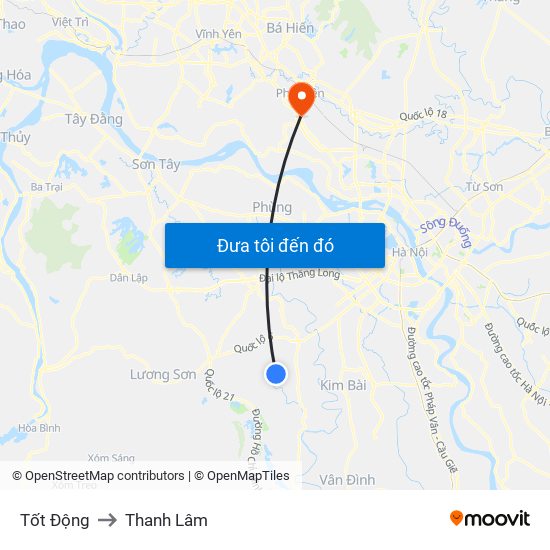 Tốt Động to Thanh Lâm map