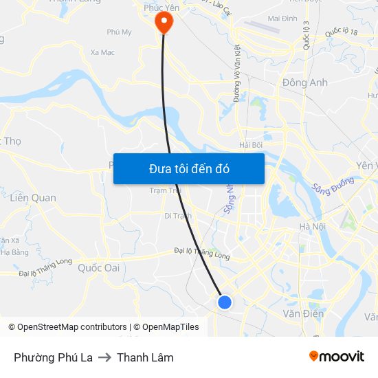 Phường Phú La to Thanh Lâm map