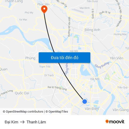 Đại Kim to Thanh Lâm map