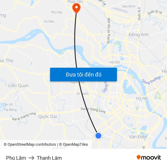 Phú Lãm to Thanh Lâm map