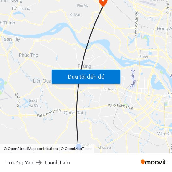 Trường Yên to Thanh Lâm map