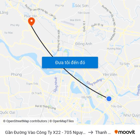Gần Đường Vào Công Ty X22 - 705 Nguyễn Văn Linh to Thanh Lâm map