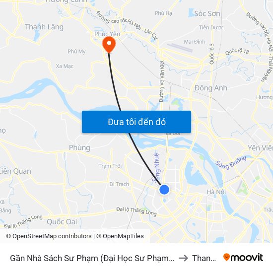 Gần Nhà Sách Sư Phạm (Đại Học Sư Phạm Hà Nội) - 136 Xuân Thủy to Thanh Lâm map