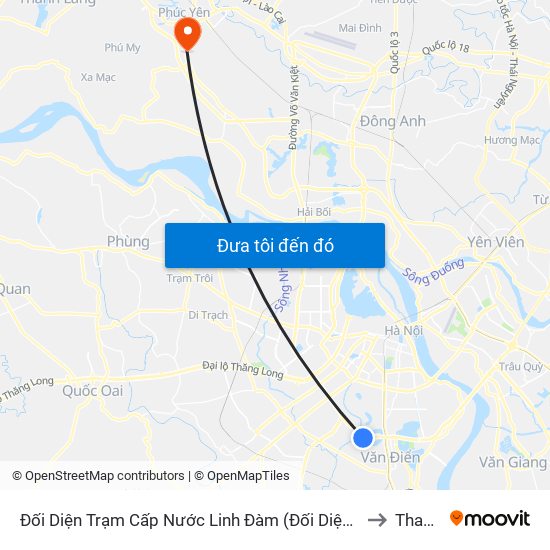 Đối Diện Trạm Cấp Nước Linh Đàm (Đối Diện Chung Cư Hh1c) - Nguyễn Hữu Thọ to Thanh Lâm map