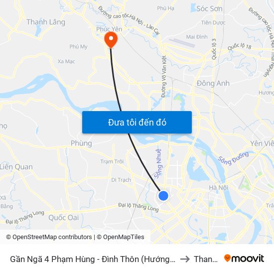 Gần Ngã 4 Phạm Hùng - Đình Thôn (Hướng Đi Khuất Duy Tiến)-Cột Sau to Thanh Lâm map