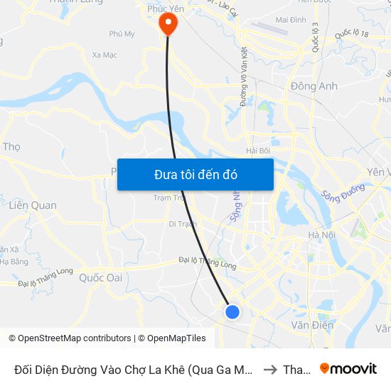 Đối Diện Đường Vào Chợ La Khê (Qua Ga Metro La Khê) - 405 Quang Trung (Hà Đông) to Thanh Lâm map