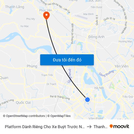 Platform Dành Riêng Cho Xe Buýt Trước Nhà 604 Trường Chinh to Thanh Lâm map