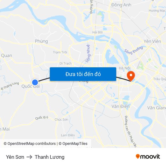 Yên Sơn to Thanh Lương map