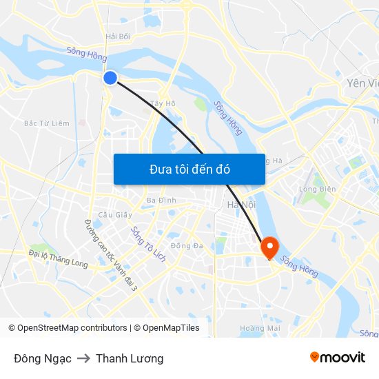 Đông Ngạc to Thanh Lương map